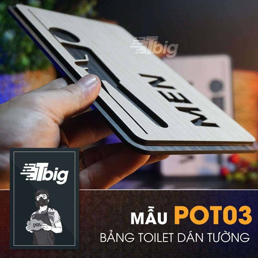 Biển toilet gỗ dán cửa nhà vệ sinh - mẫu thiết kế đẹp, sang trọng