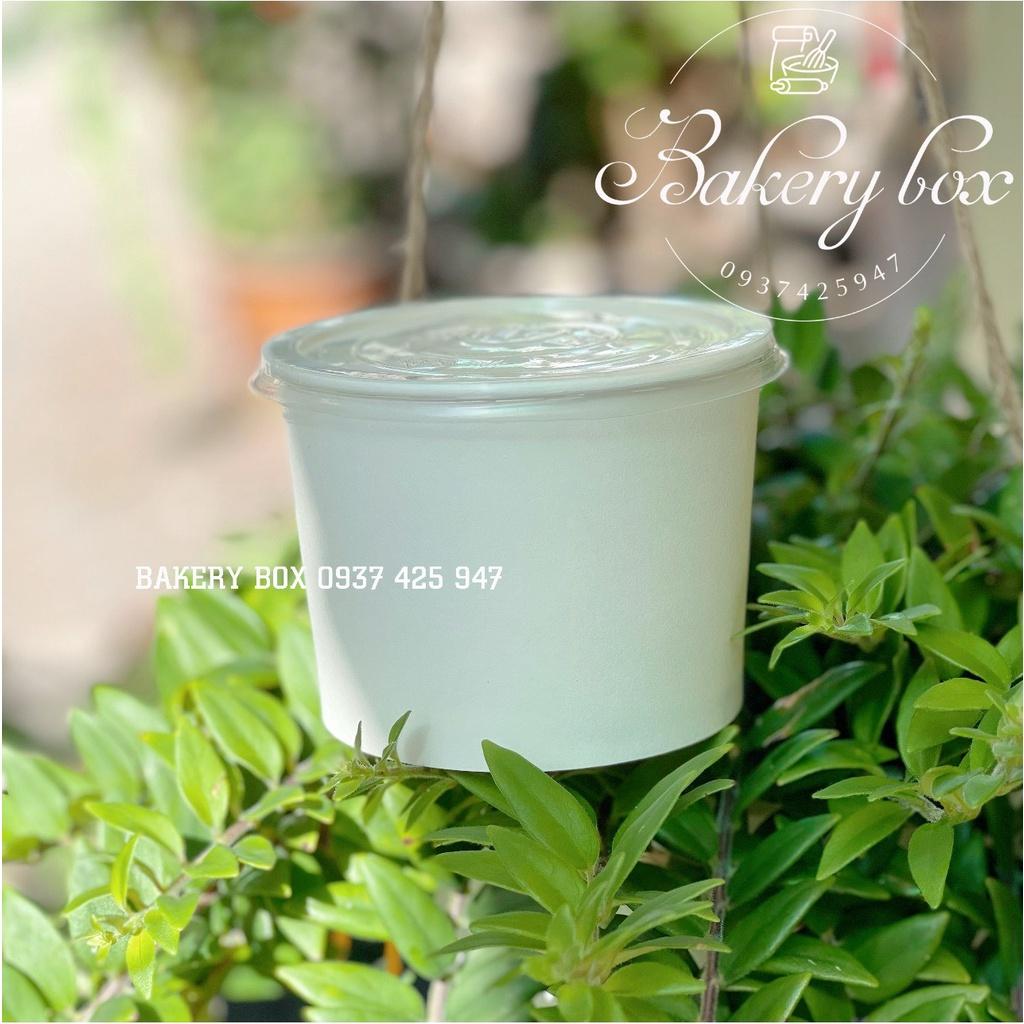 50 Tô Giấy Trắng 600ml Đựng Thức Ăn - Súp - Bún Thịt Nướng