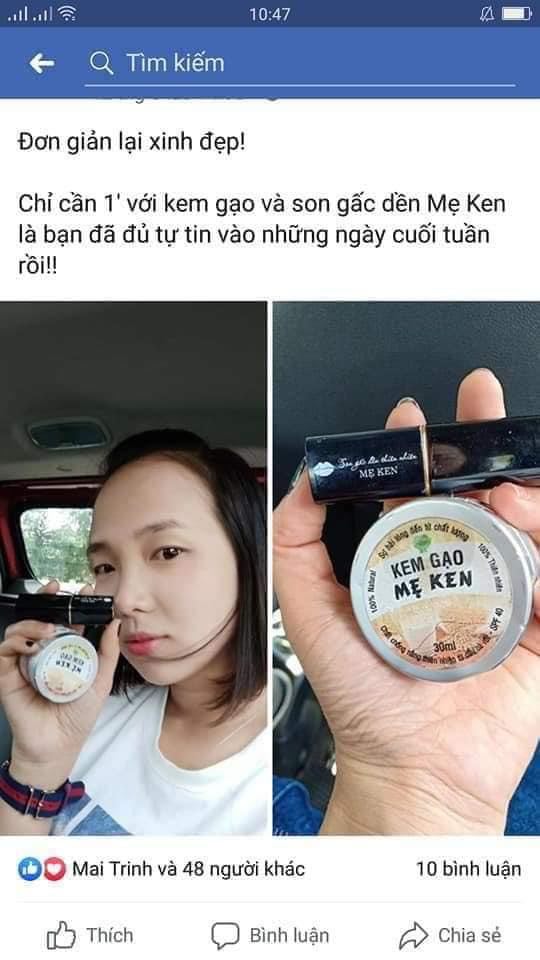 Kem gạo thiên nhiên MẸ KEN 30ml - Chống nắng, Dùng làm kem lót trang điểm, KEM CHỐNG NẮNG