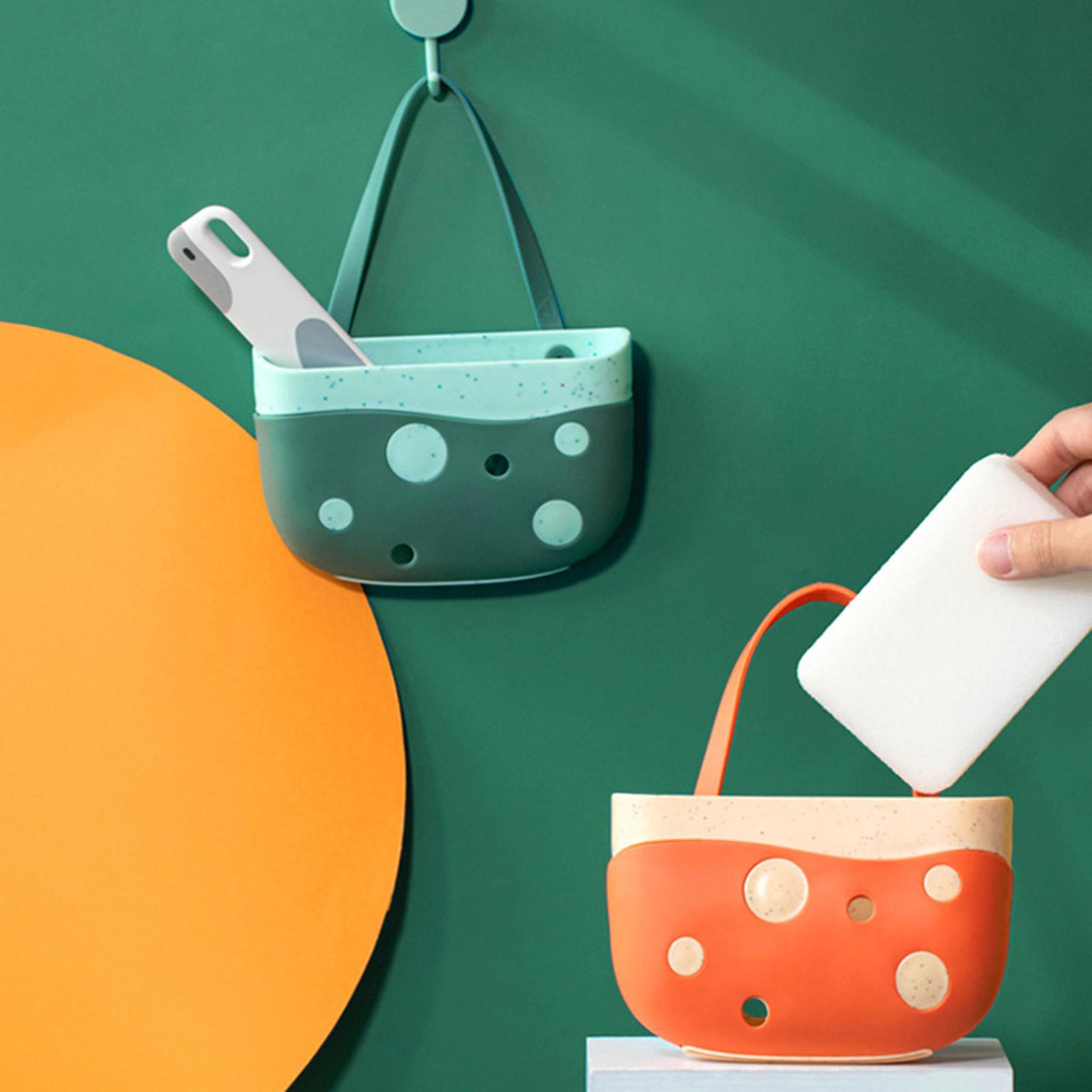 Kitchen Caddy Holder Bathroom Organizer Hanging Drain Storage Basket