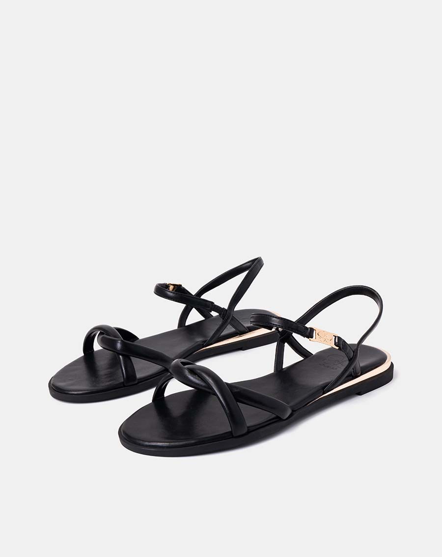 Giày Sandal 3cm Thời Trang JUNO Bệt Quai Chéo Hậu Gắn Khóa Hoa SD03053