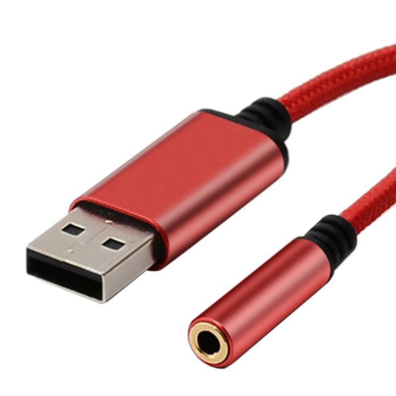 Dây cáp chuyển đổi tai nghe HSV 0.2m/1m 2In1 USB sang 3.5mm cho máy tính