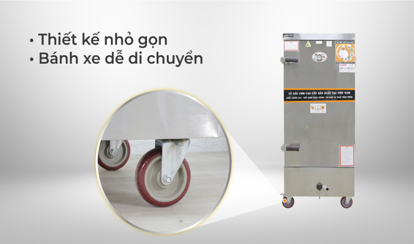 Tủ Hấp Giò Chả, Thực Phẩm 72 Kg Bằng Điện Gas 12 Khay NEWSUN, Năng Suất Cao - Hàng Chính Hãng