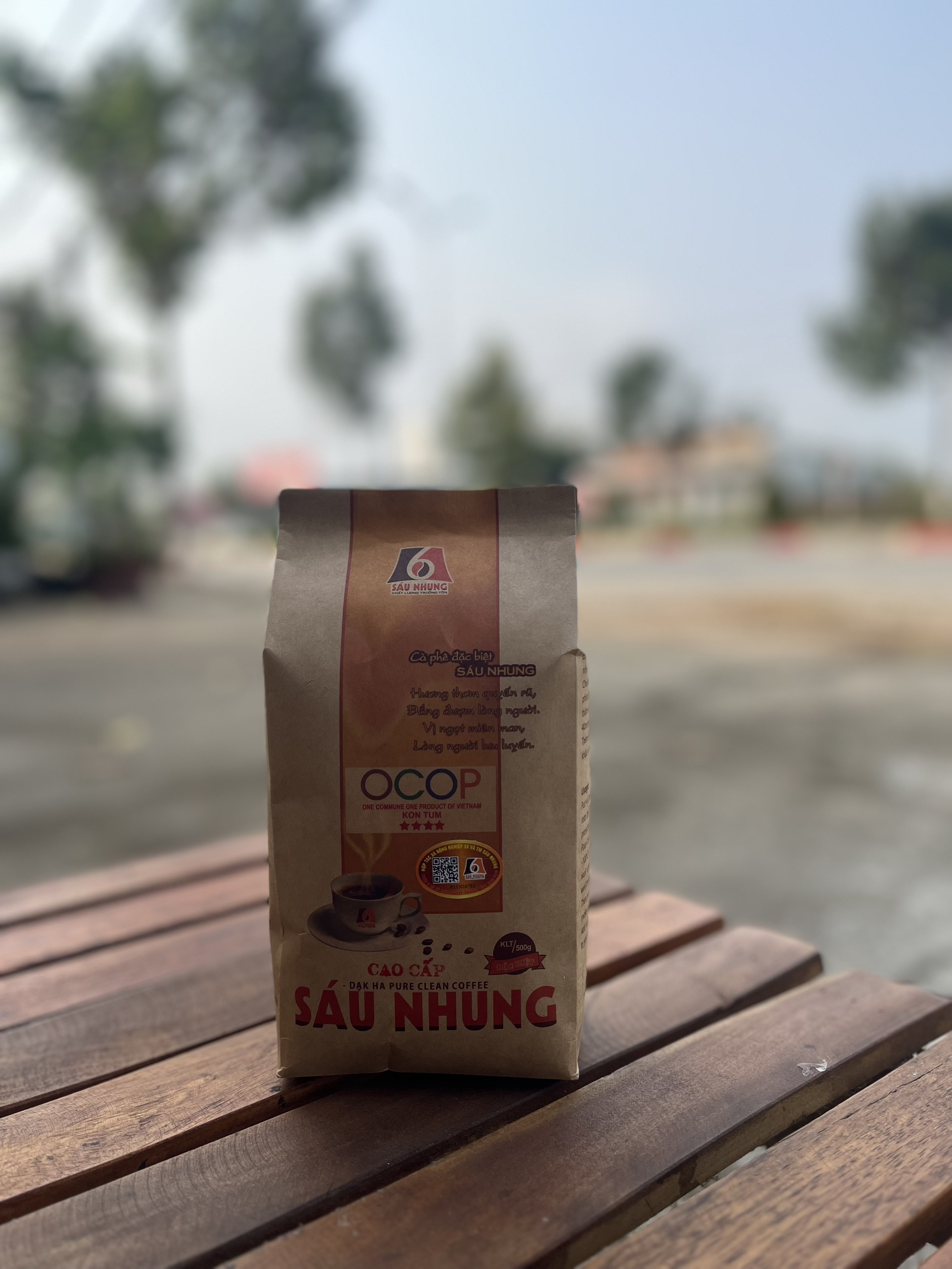 Cà phê nguyên chất rang mộc - Loại Cao Cấp - Túi 500Gr - Cà phê đặc biệt Sáu Nhung