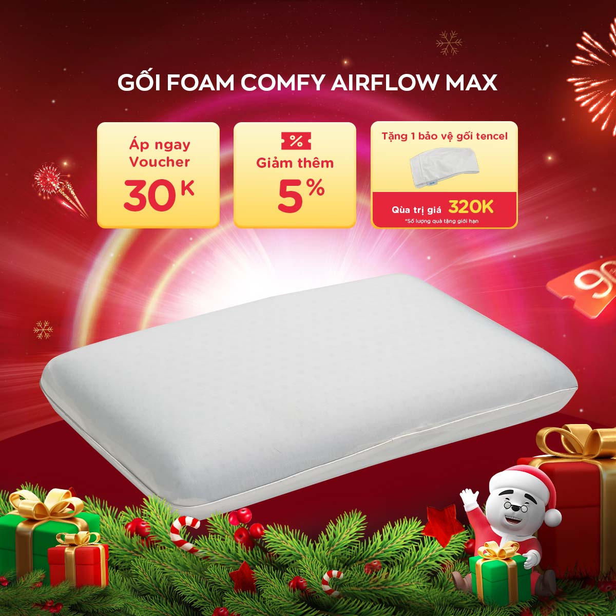 Gối Foam điều hòa Comfy Airflow Max