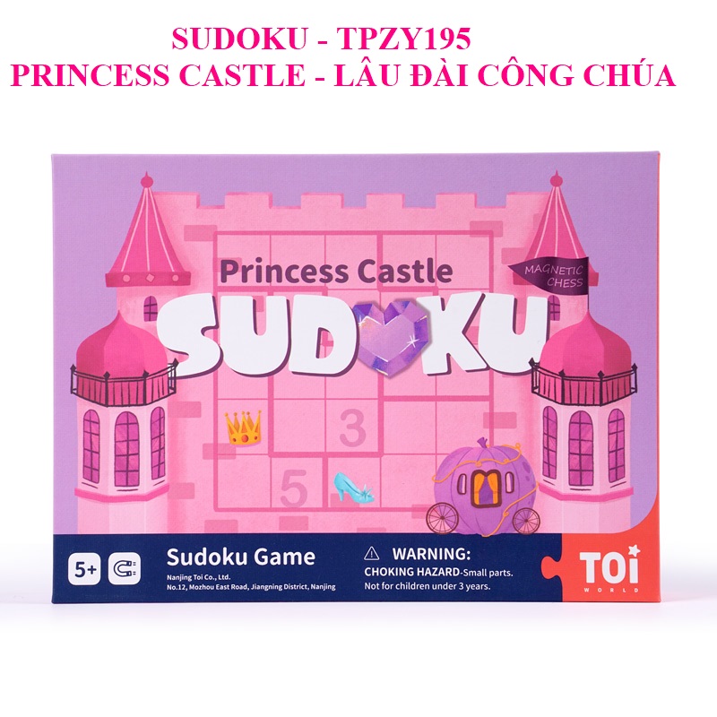 Trò Chơi Sudoku Lâu Đài Công Chúa chính hãng TOI Princess Castle cho bé từ 5 tuổi