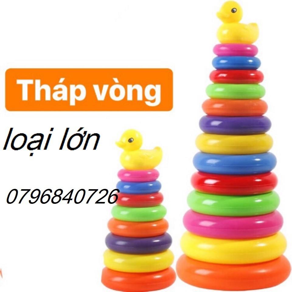 Tháp vòng màu sắc cầu vòng cho bé loại lớn