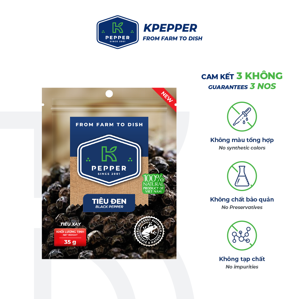 Tiêu đen xay K-Pepper 35g