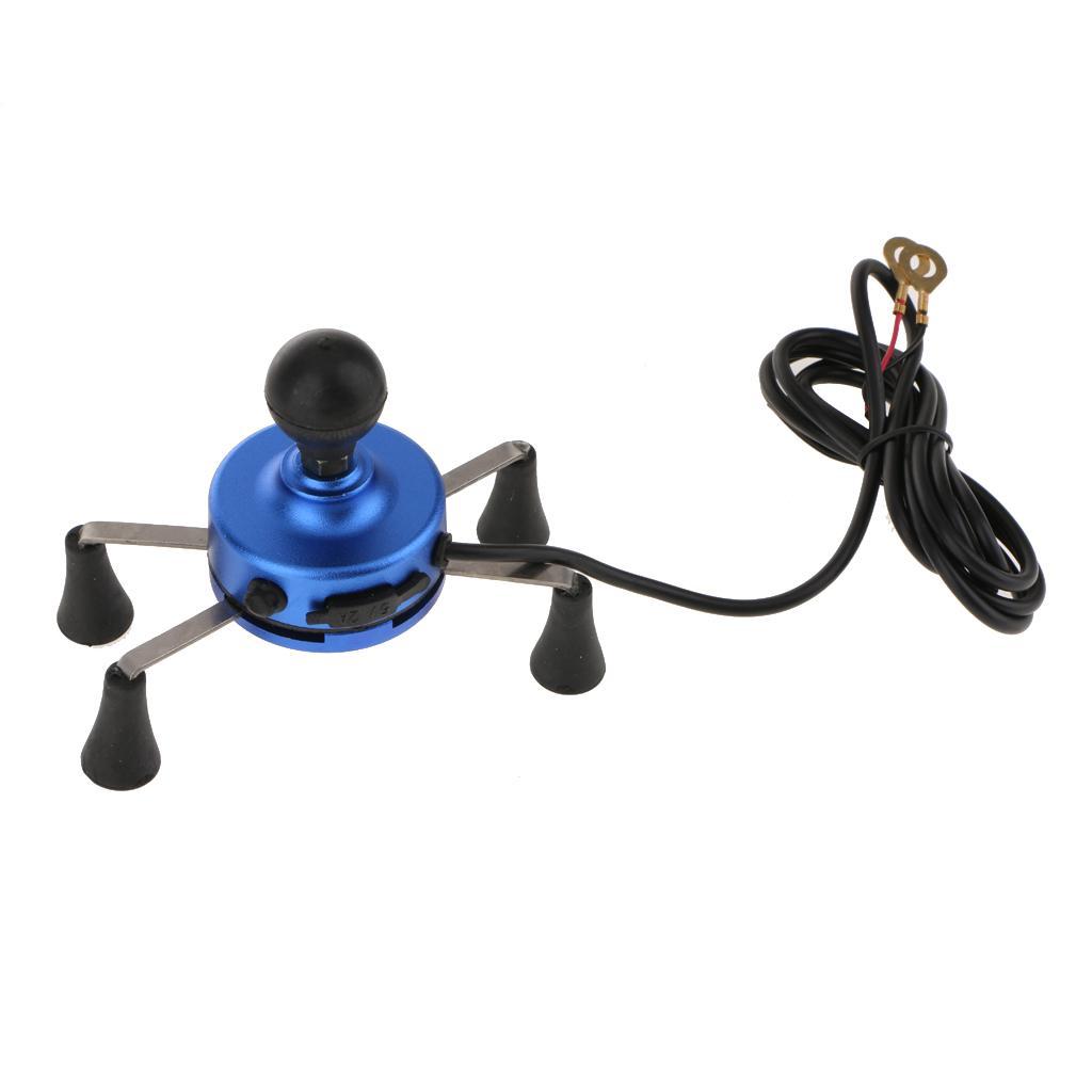 Motorcycle Cell Phone Handlebar Mount Holder USB Charger 4.7-6 Inch