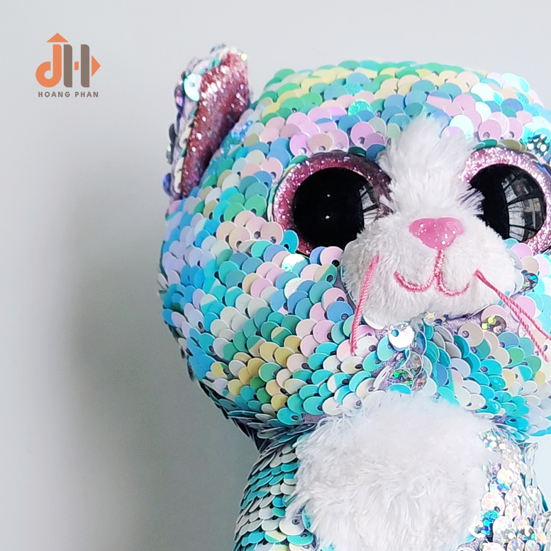 Mèo Bông Sequin Thông Thái Đính Cườm Lấp Lánh