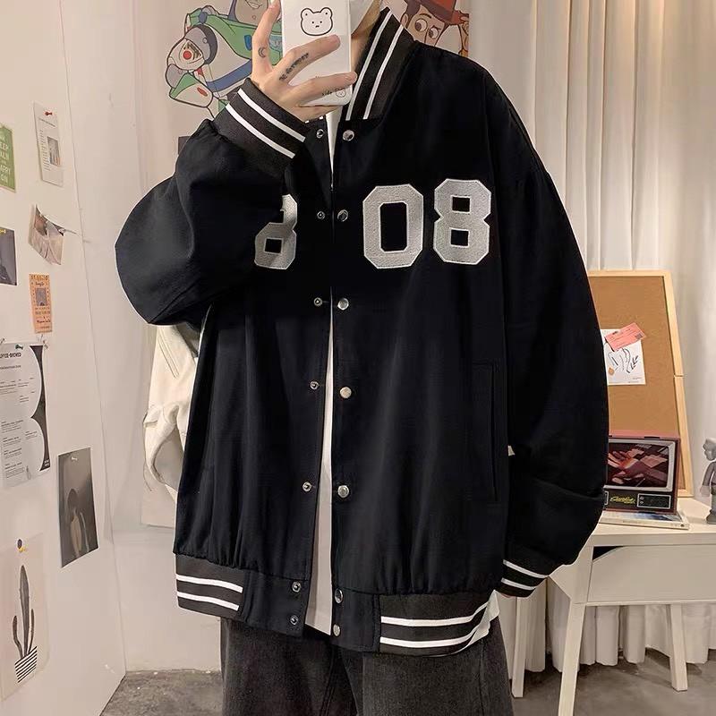 ÁO KHOÁC HOODIE BÓNG CHÀY PHỐI NÚT BẤM PHONG CÁCH BOMBER