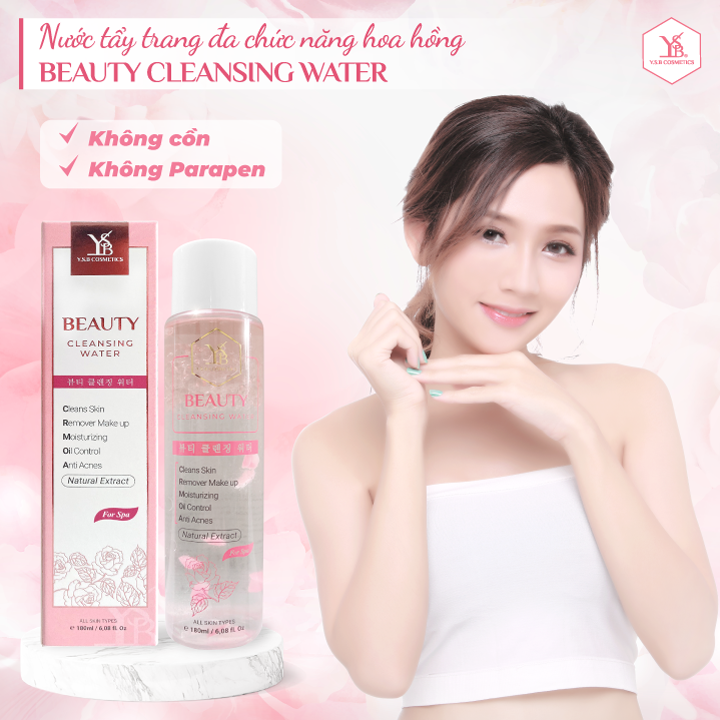 Nước tẩy trang đa chức năng Hoa Hồng BEAUTY CLEANSING WATER