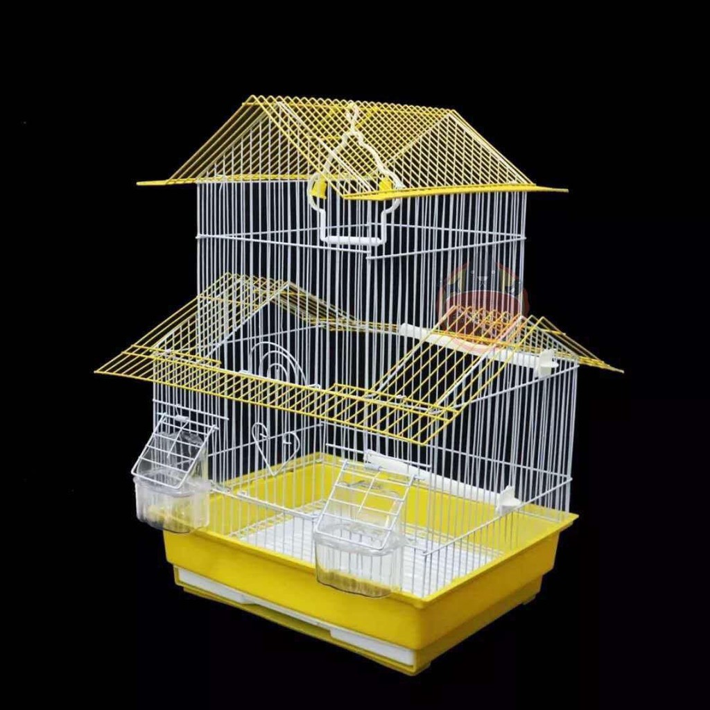 Lồng chim mái nhà ( 29x30x46cm ) ( màu ngẫu nhiên )