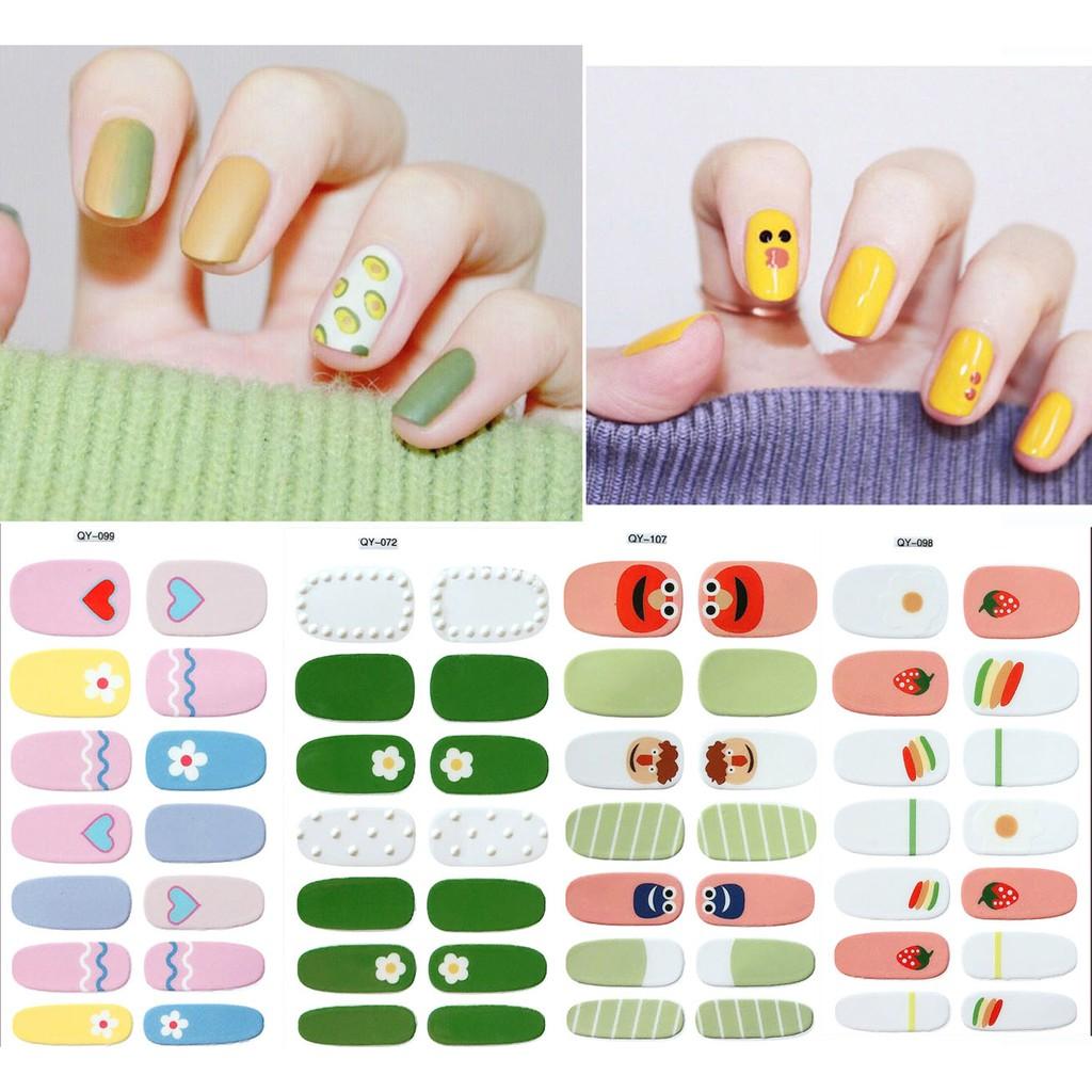 Miếng dán móng tay nail nhiều hình dễ thương N02