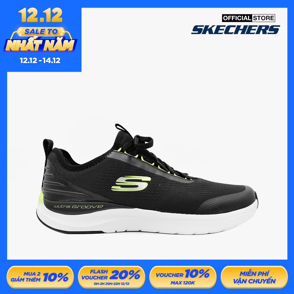 SKECHERS - Giày sneaker nam thắt dây Ultra Groove Zardov 232029-BKLM