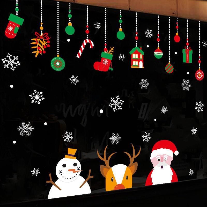 Decal dán tường decor mẫu noel trang trí tết, noel giáng sinh năm mới
