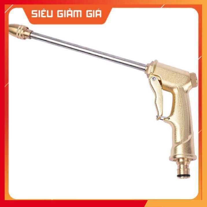 Bộ dây vòi xịt nước rửa xe, tưới cây . tăng áp 3 lần, loại 20m 206701-3 đầu đồng,cút+ tặng đai