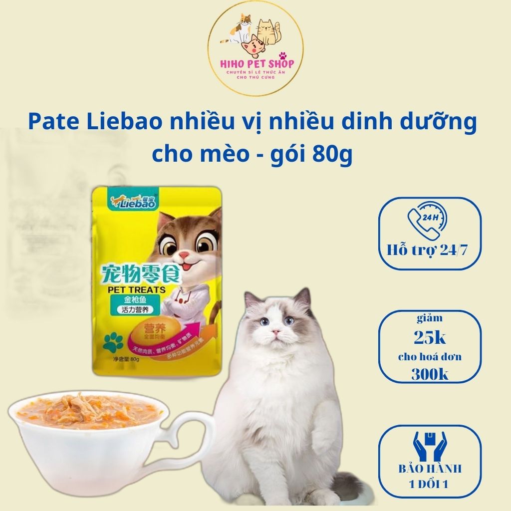 PATE LIEBAO dinh dưỡng cho mèo - gói 80g