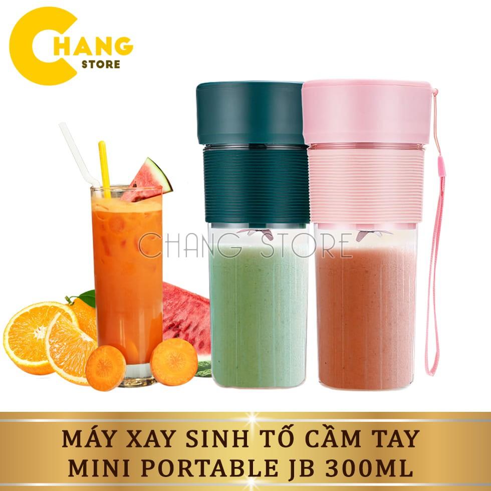 Máy Xay Sinh Tố Cầm Tay Mini Portable JB Hàng Nhập Khẩu 300ML, Cốc xay sinh tố hoa quả cao cấp