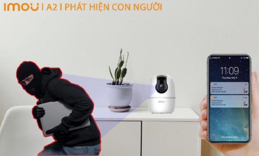 Camera IP WIFI IMOU RANGER 2 IPC - A22EP Full HD 1080P ,KÈM THẺ NHỚ 64G - Hàng Chính Hãng