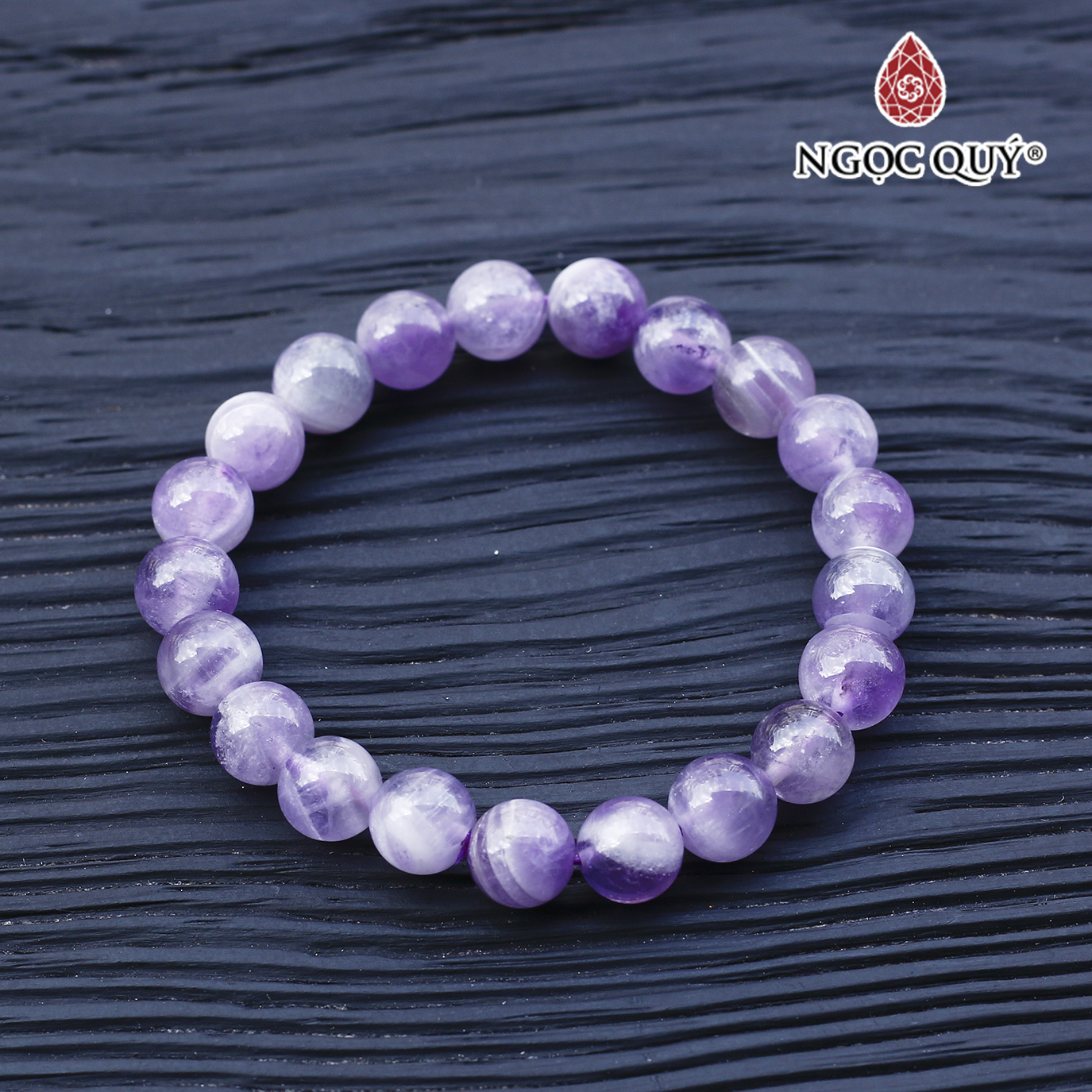 Vòng thạch anh tím ngọc lavender amethyst A mệnh hỏa. thổ - Ngọc Quý Gemstones