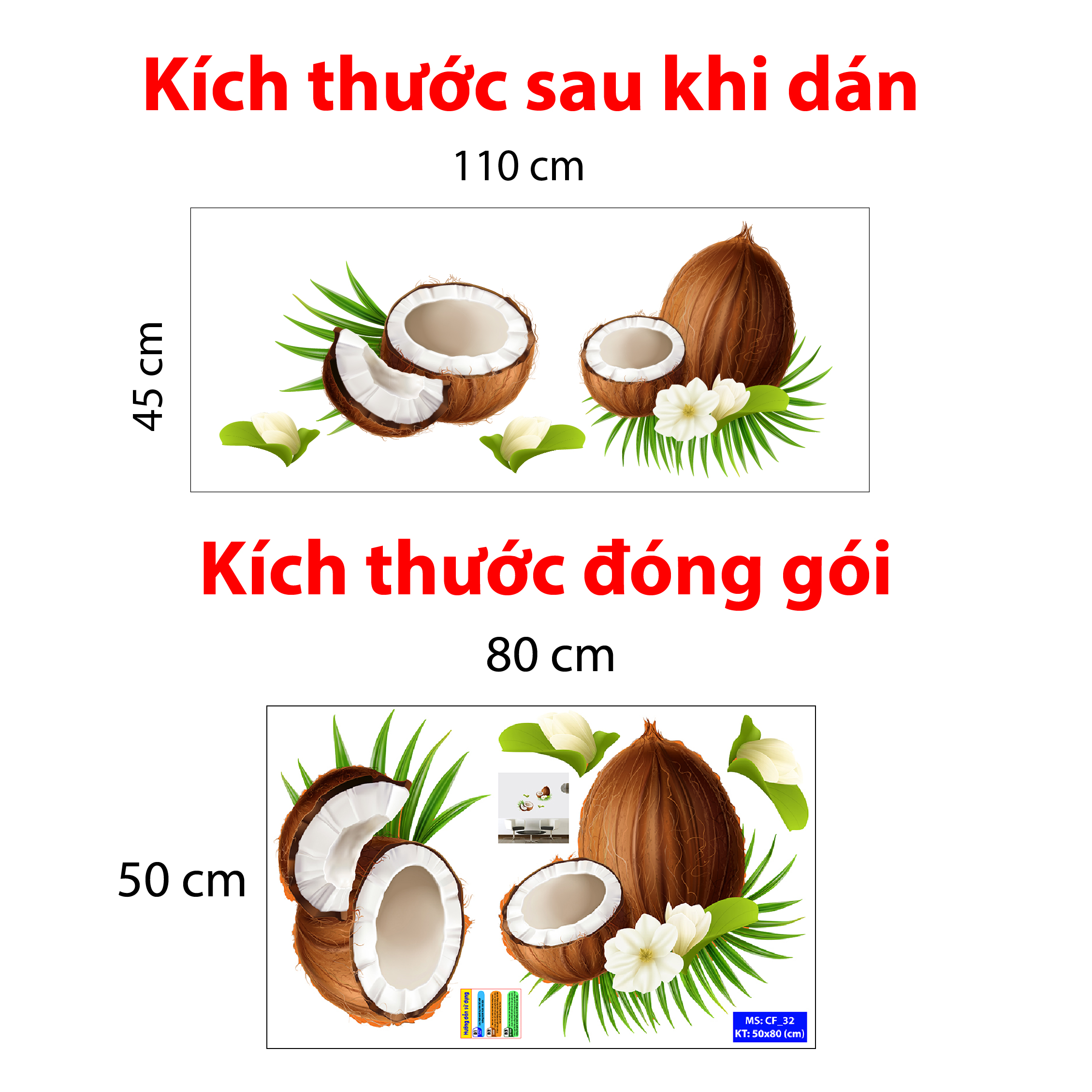 Decal trang trí quán số 32