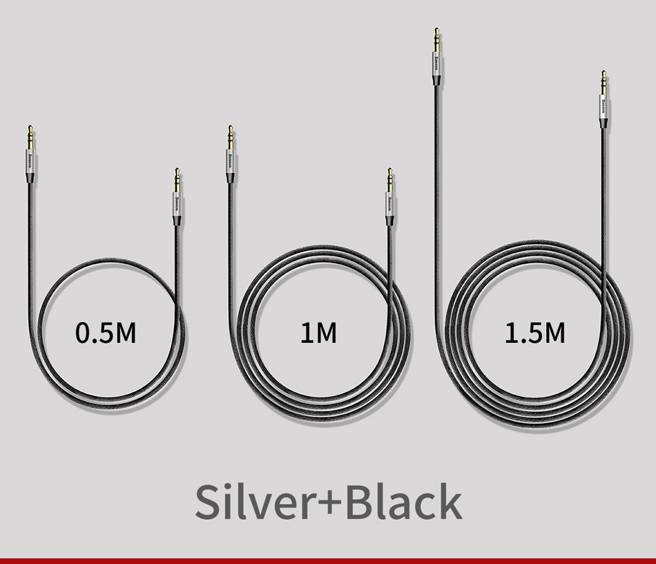 Dây cáp âm thanh Baseus Yiven Audio Cable M30 chất lượng cao AUX Audio 3.5 - Hàng chính hãng