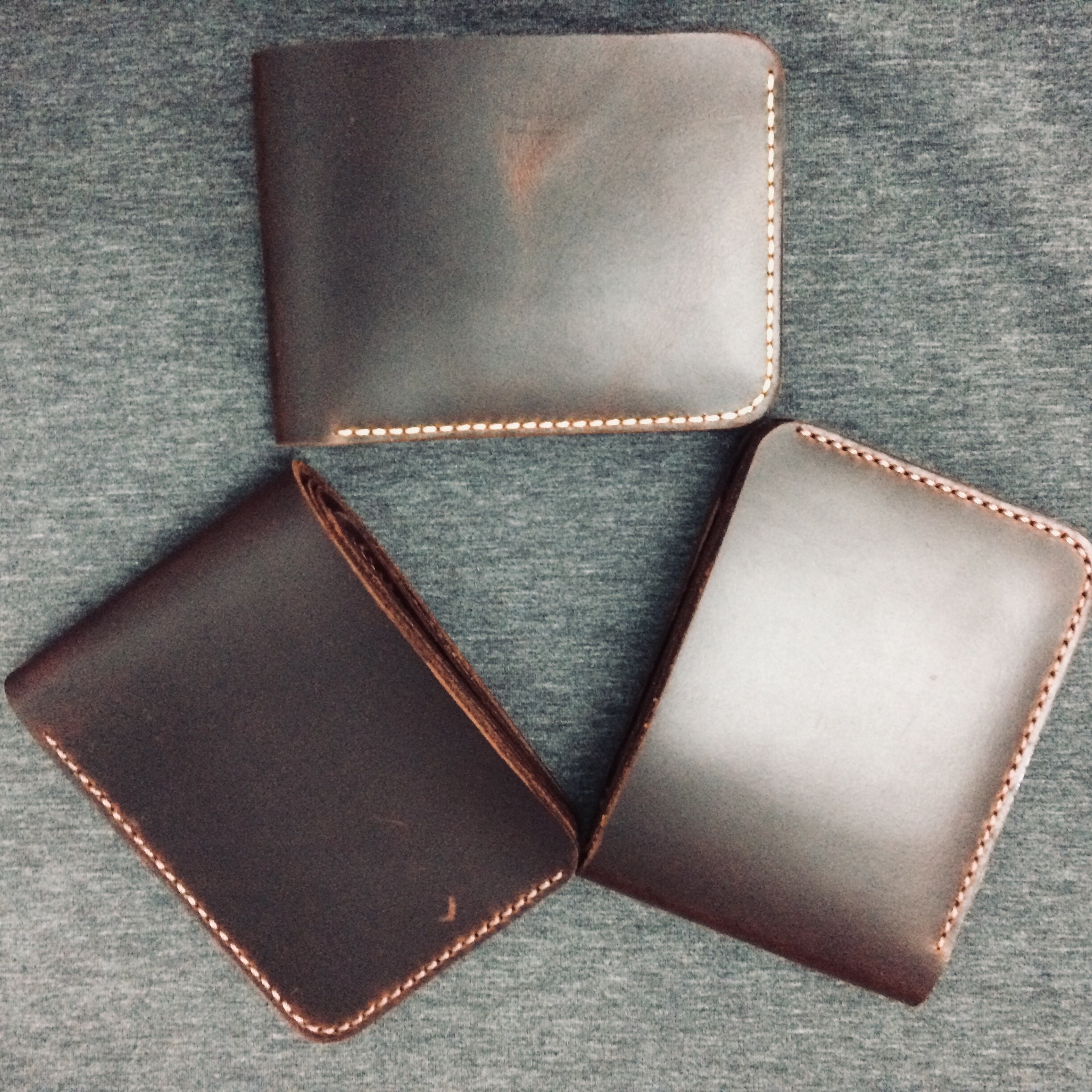 Ví nam da bò handmade bỏ túi dáng ngang