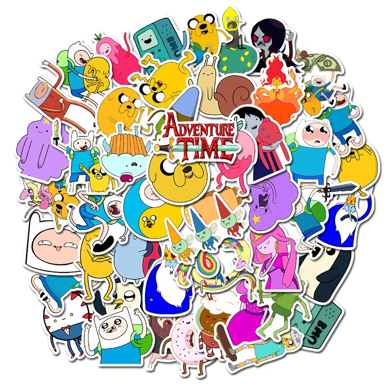 Sticker 50 miếng hình dán Adventure Time SetB