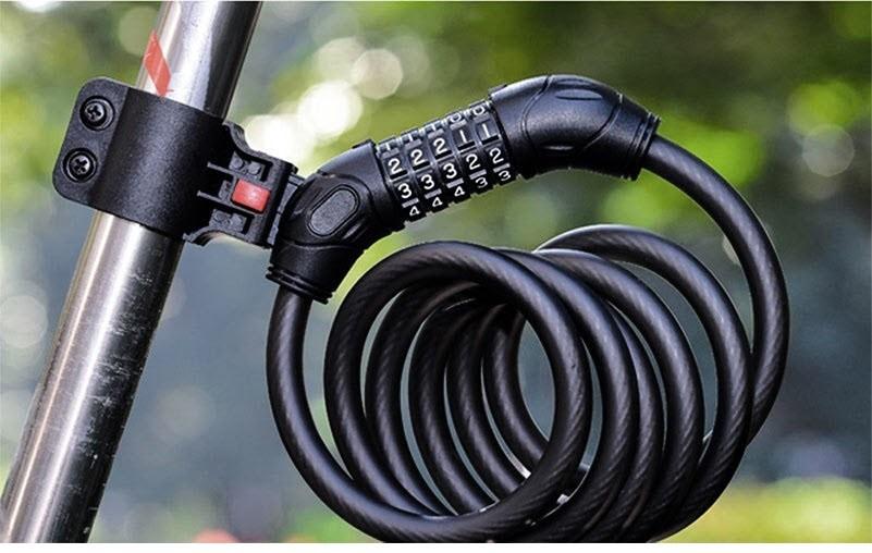 Khóa dây xe đạp 5 số dài 1,2m