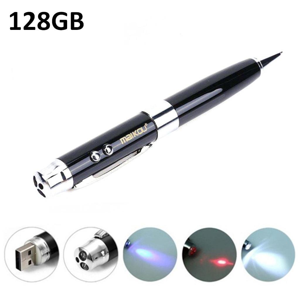 Multi-function USB Flash Drive LED Light Money  Writing Pen - 128GB