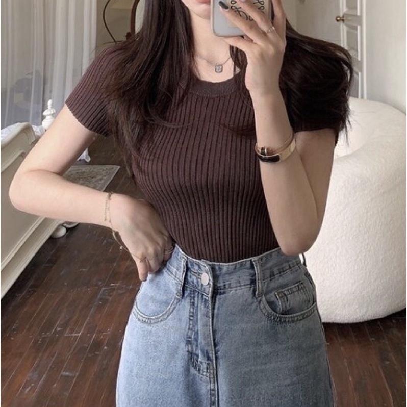 Áo len nữ FM Style, áo kiểu basic cổ tròn 220123100