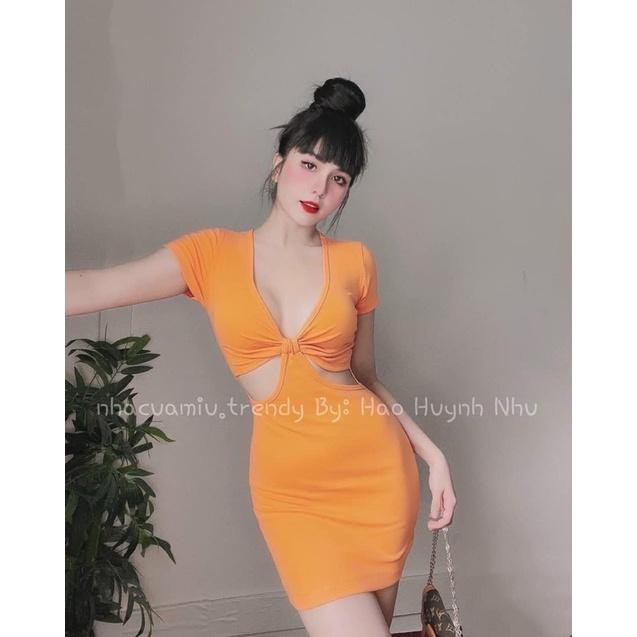 Đầm khoét eo - đầm ôm nhiều màu
