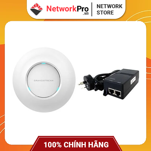 Bộ Phát WiFi Grandstream GWN7615 (Hàng Chính Hãng) - Hỗ Trợ 200+ User, Chuẩn AC MU-MIMO 1,75Gbps (Không Kèm Nguồn)