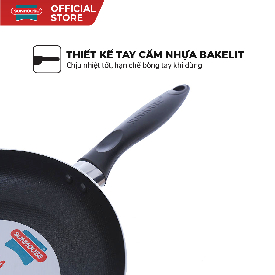 Chảo Sần Caro Chống Dính Sunhouse CS24 24cm