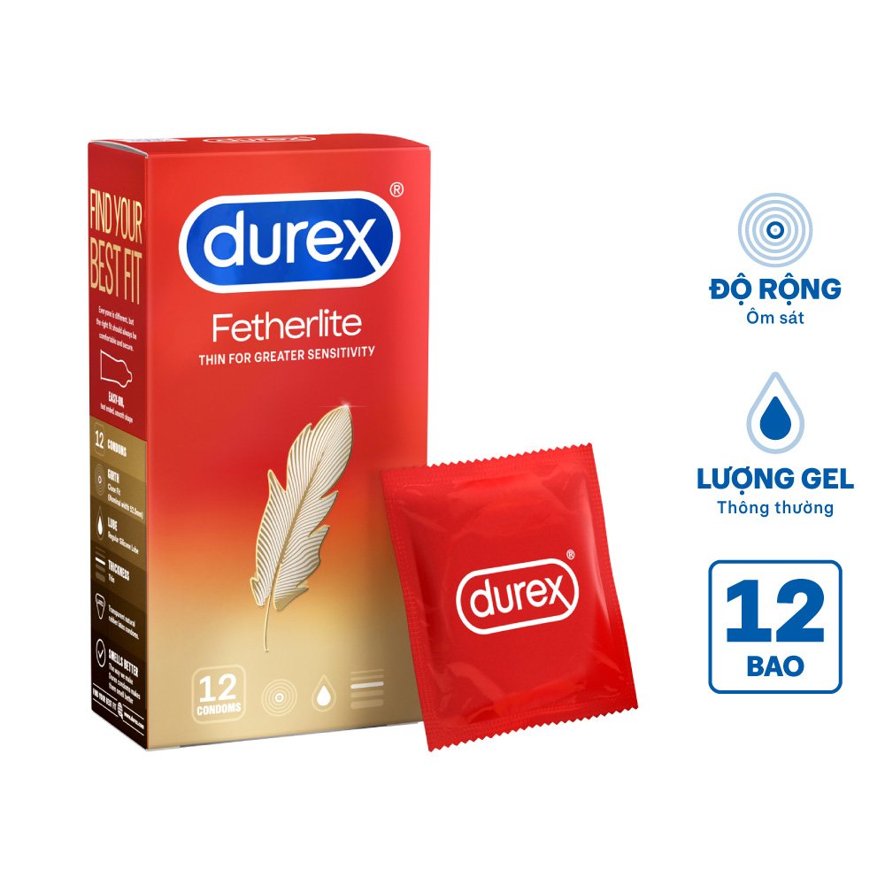 Bao Cao Su Durex Fetherlite (Hộp 12 Cái)