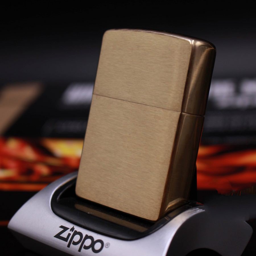 Bật lửa ZIPPO 204B –Bật lửa ZIPPO BRUSHED BRASS