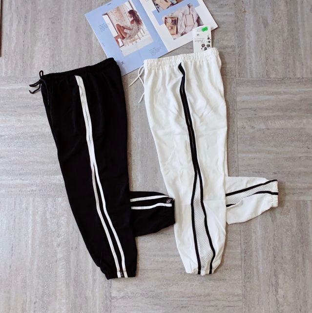 Quần baggy đũi lưới viền sọc 2 bên