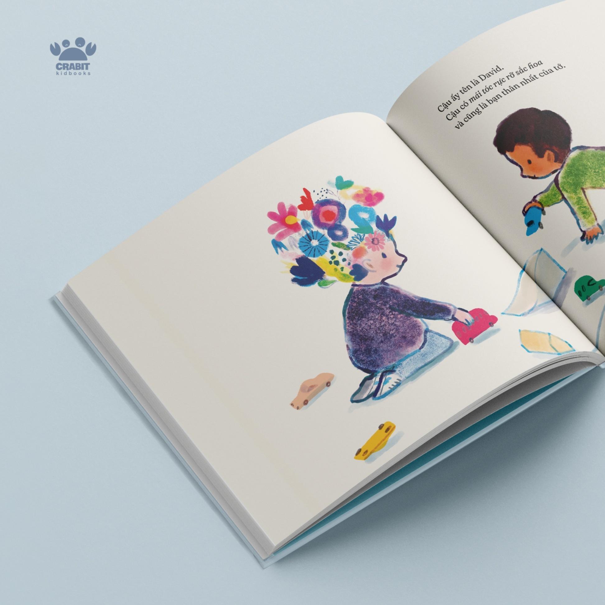 Sách - Sách Chạm Chữ - Cậu Bé Có Mái Tóc Nở Hoa - Bìa Cứng