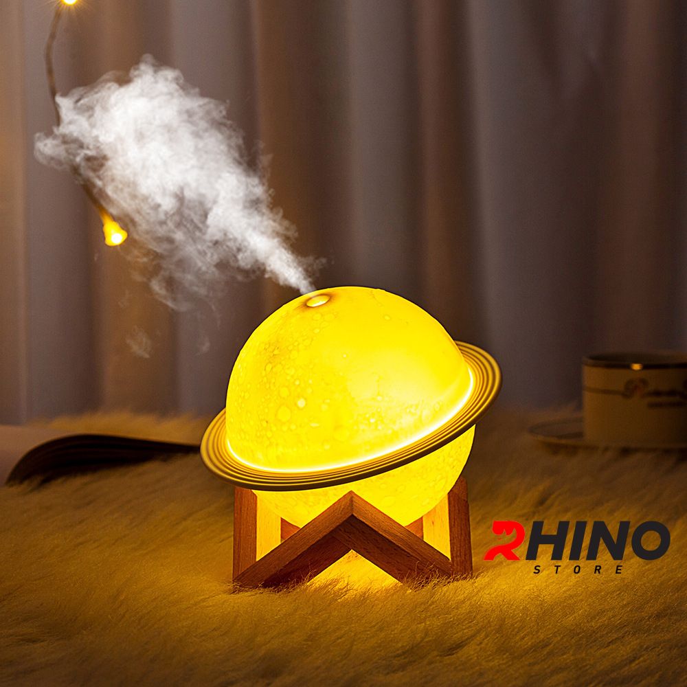 Máy phun sương tinh dầu tạo ẩm Rhino H301 hình mặt trăng, dung tích 200ml, nhỏ gọn - Hàng chính hãng