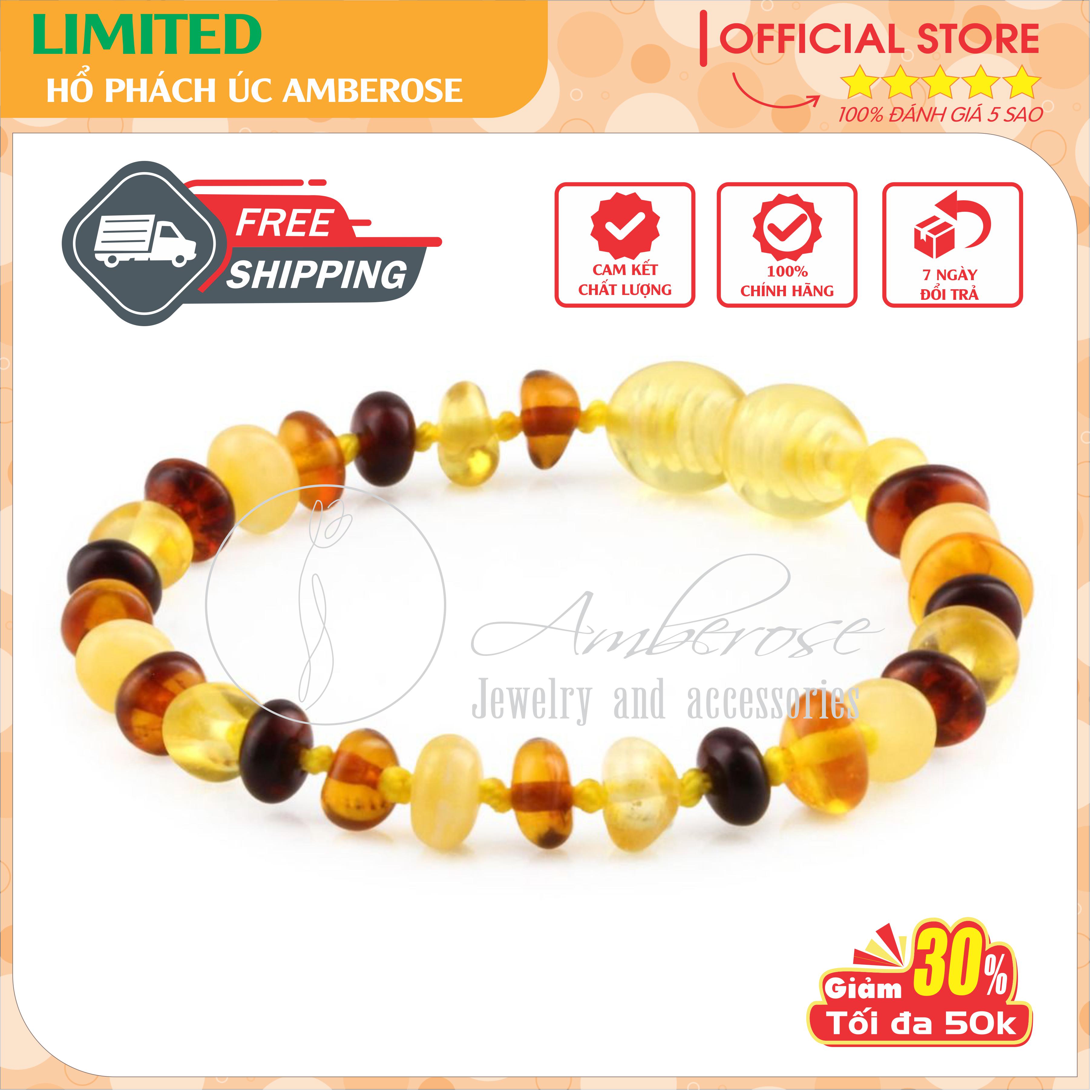 Bộ Vòng Hổ Phách Amber Úc Cho Bé 0 - 10 tuổi ( Mẫu Đặc Biệt ) SABLMTM4M22