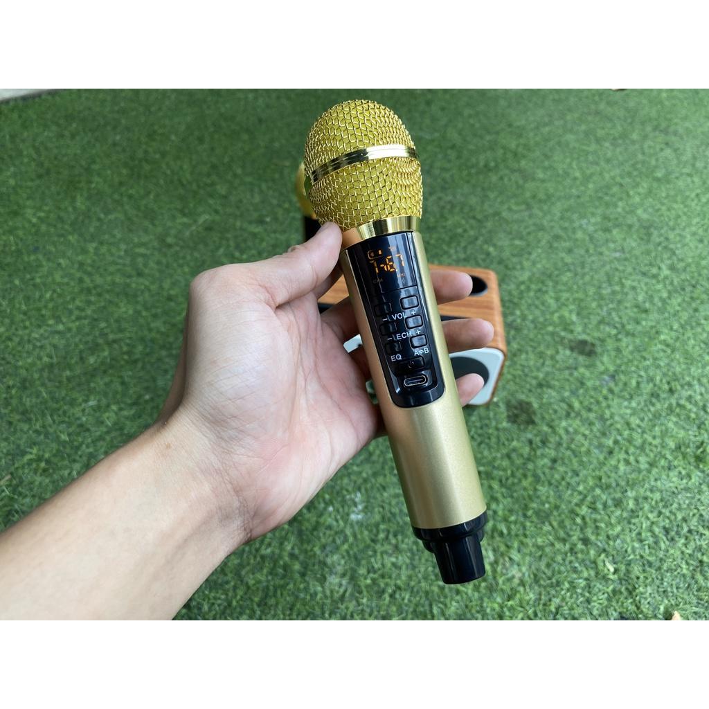 Loa karaoke bluetooth KEI K06 - Tặng kèm 2 micro không dây có màn hình LCD - Sạc pin ngay trên micro - Chỉnh EQ, echo