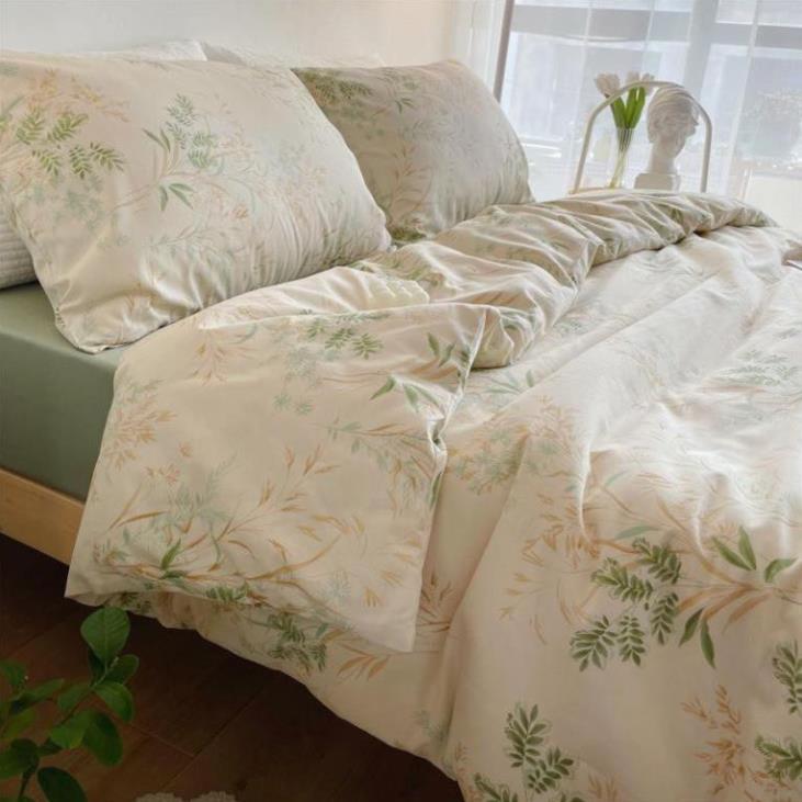 Bộ chăn ga gối Cotton Living 100% Nhà Nhím Chăn ga gối đủ size giường nệm