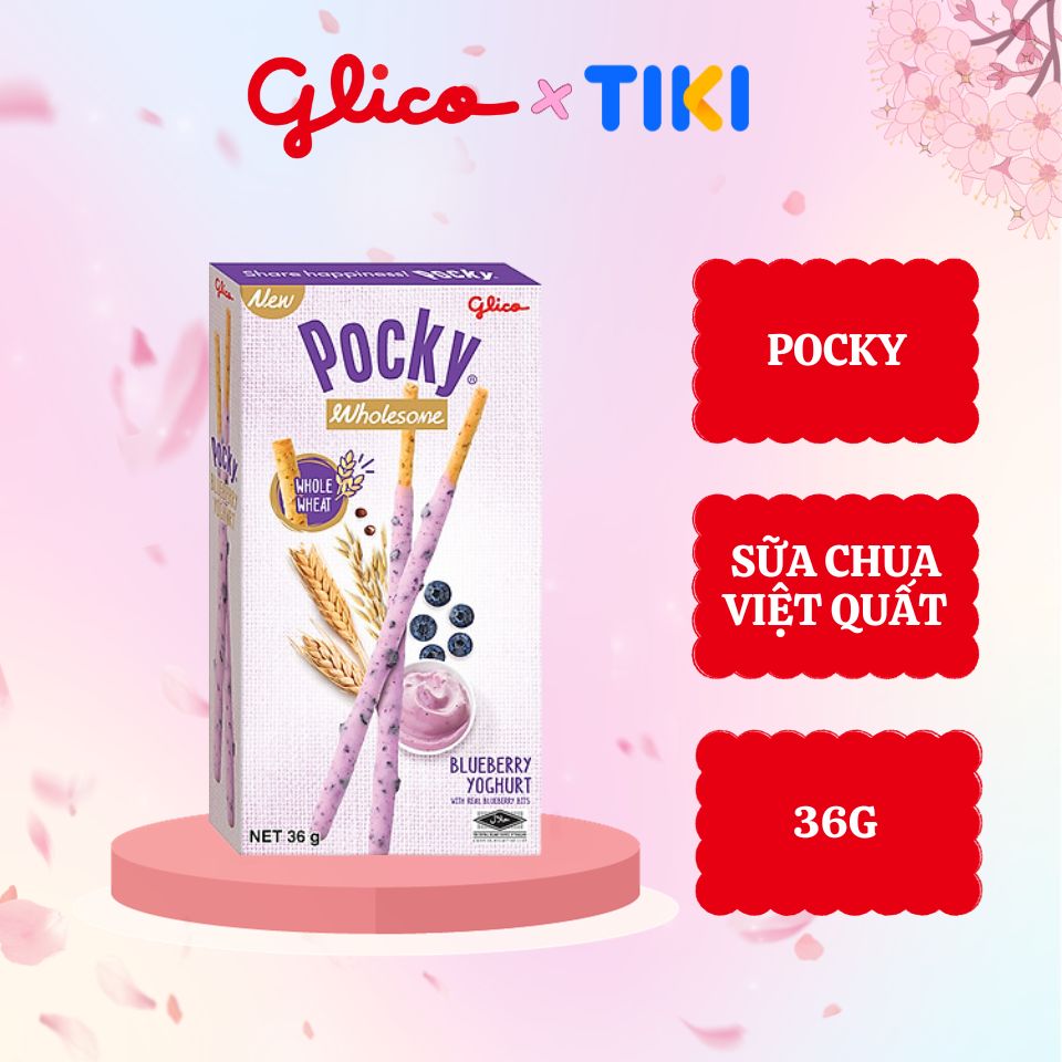 Que Pocky Ngon Khỏe Đẹp Vị Sữa Chua Việt Quất - 1 hộp