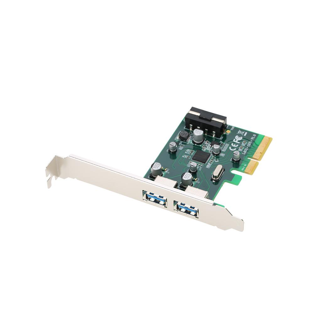 Bộ điều khiển Hub USB 3.1 Siêu tốc 10 Gbps với Big 4Pin PCI-E đến 2 cổng USB 3.1 Loại A