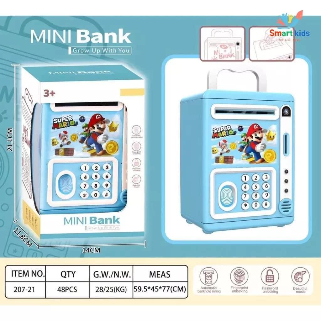 Két Sắt Mini Kuromi, Melody, Mario Có Vân Tay Thông Minh, Két Sắt Đựng Lì Xì Cho Bé