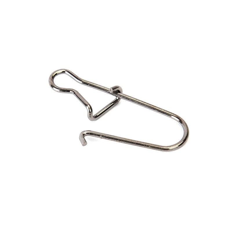 100pcs 000-6# Fishing Nice Hooked Snap Pin Fast Clip 304 Stainless Steel Fishing Barrel Swivel Lure Connector Accessories