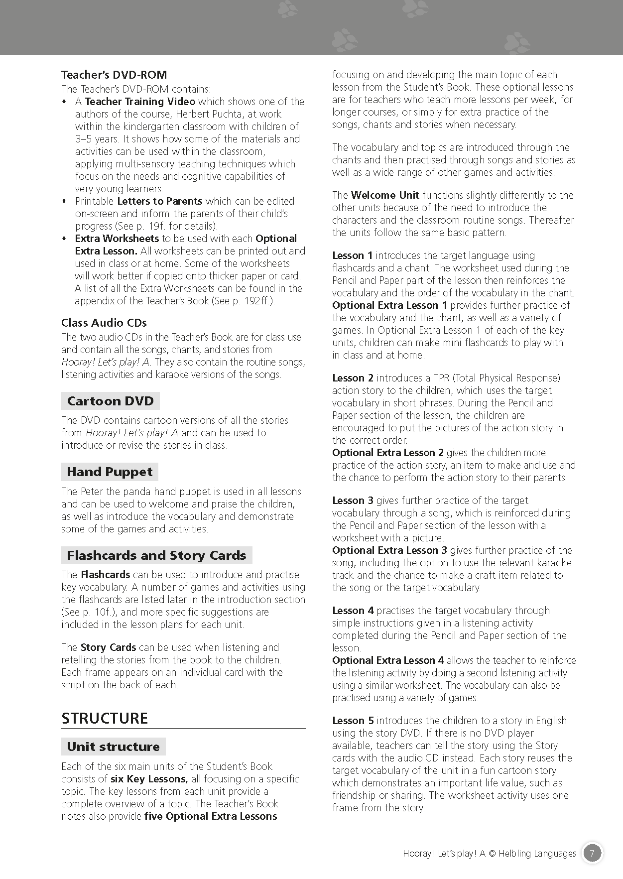 Hooray Let's Play Level A Teacher’s Book