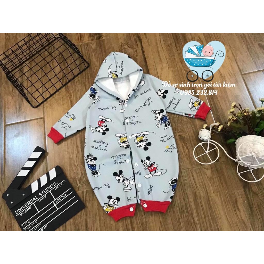BODY LÔNG LÓT NỈ CÓ MŨ SIZE 4-10KG