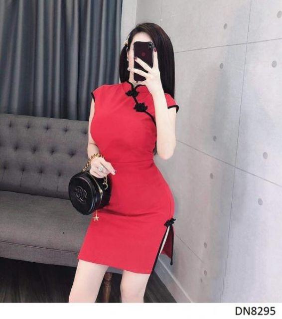 Đầm body giả sườn xám sexy